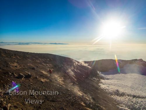 Summit view of Mt Rainier